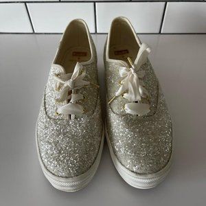 Keds x Kate Spade New York Triple Glitter Platform Bridal Wedding Sneakers